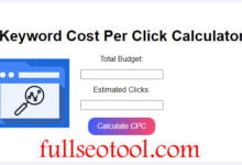 Keyword CPC Calculator tool - Full SEO Tech